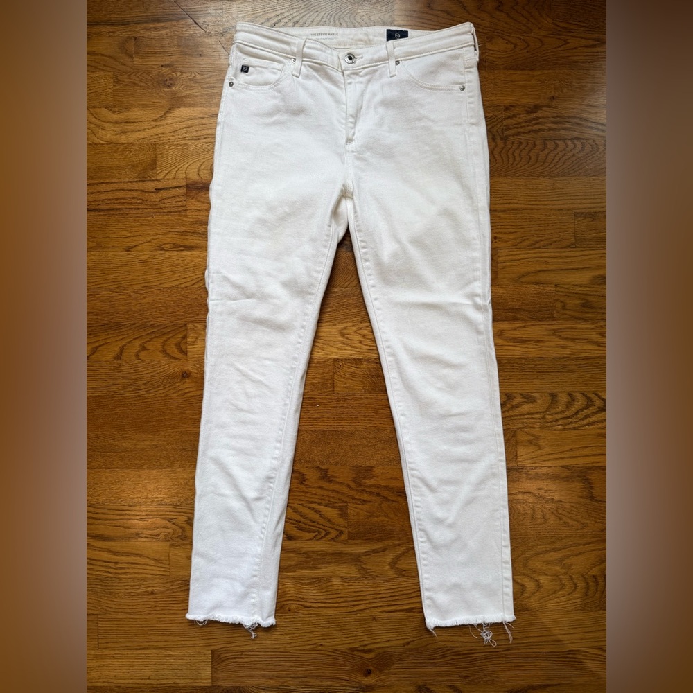 AG Farrah Ankle Jeans - White - Size 28 - mid-rise skinny